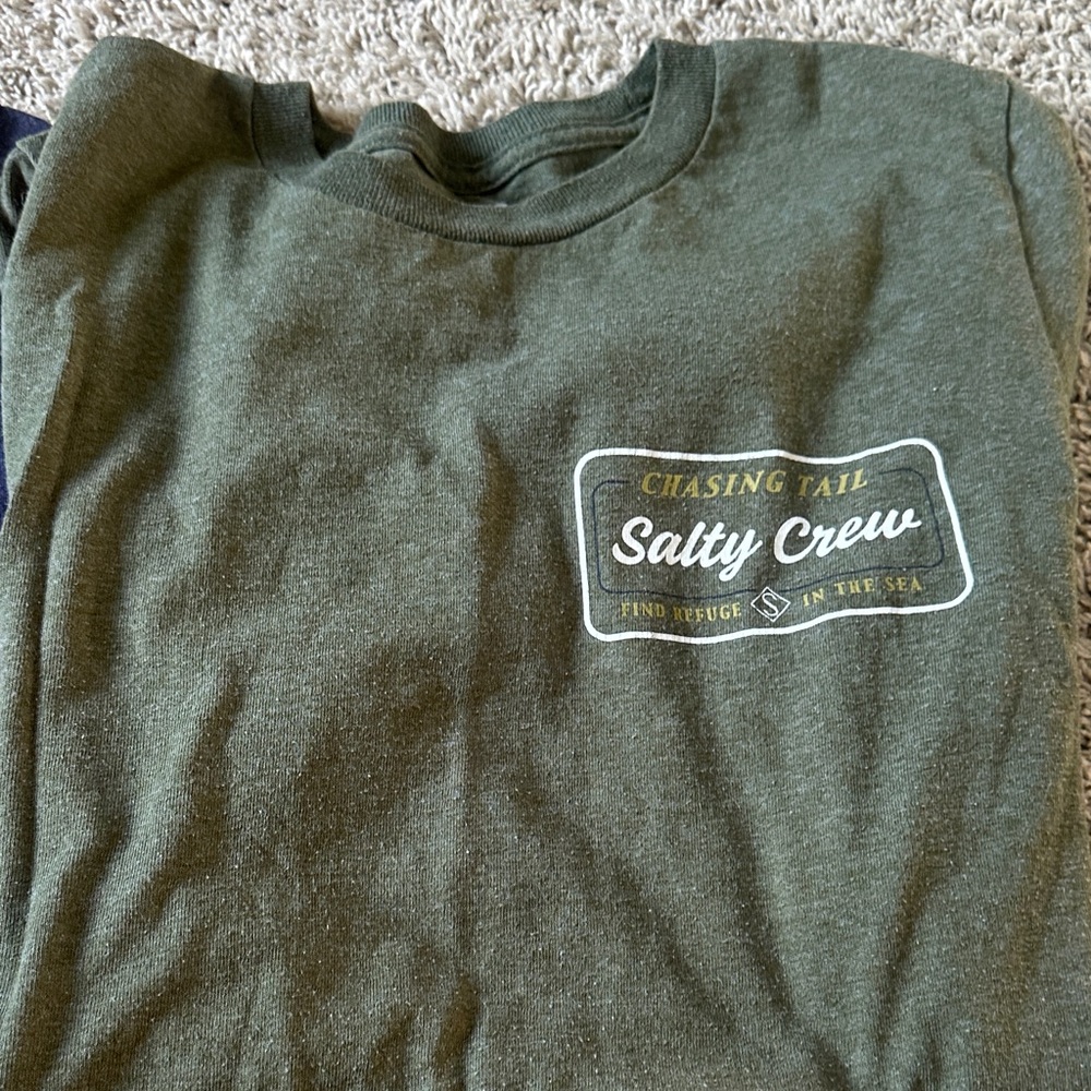 Salty Crew Olive Green Chest Logo Tee